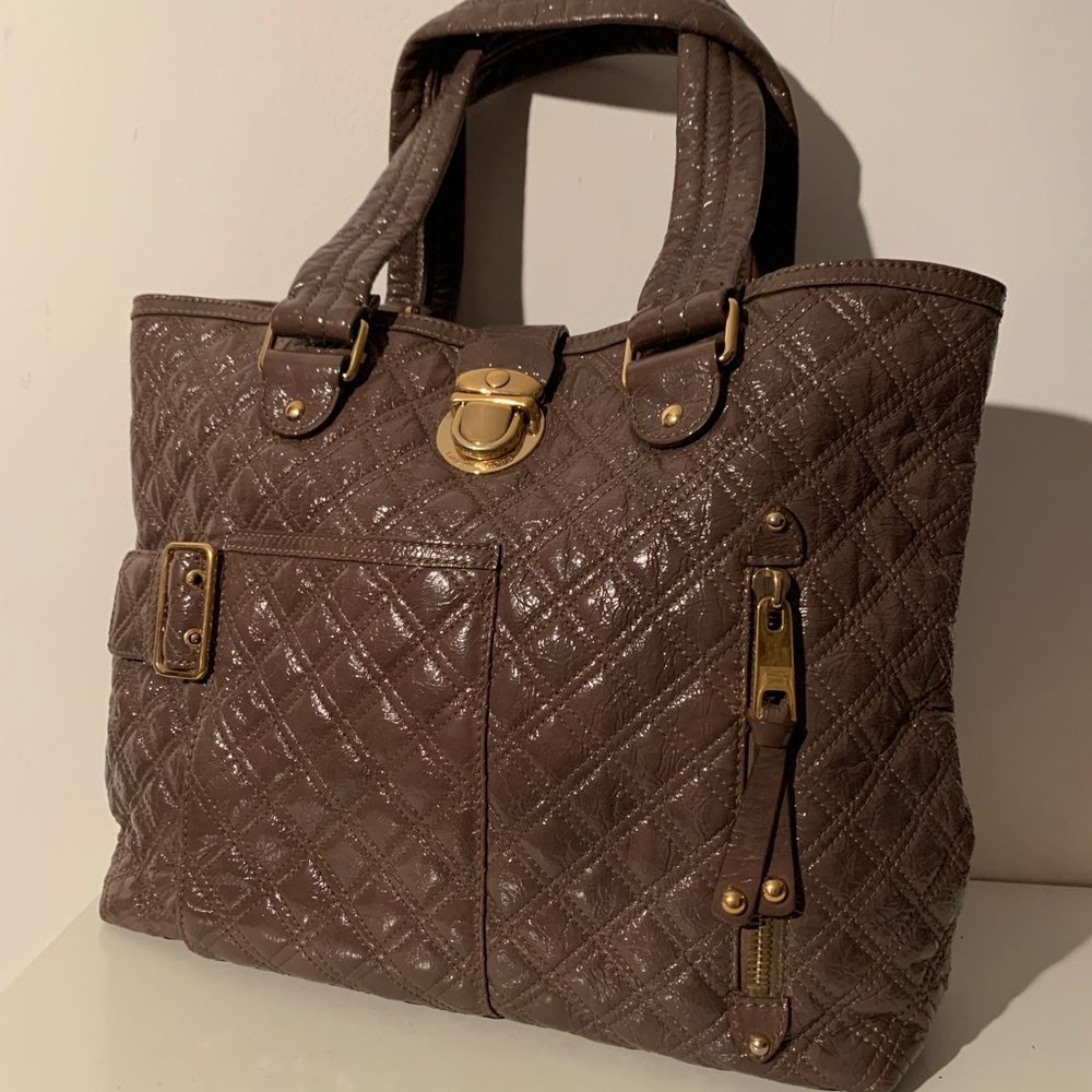Marc Jacobs Quilted Patent Leather Tote